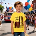 thumbnail image 2 of Hihipz Little Boy's Fourth Of July T Shirts 250Th Anniversary Liberty Element Design Short Sleeve Crew Neck Independence Day Tee, 2 of 4