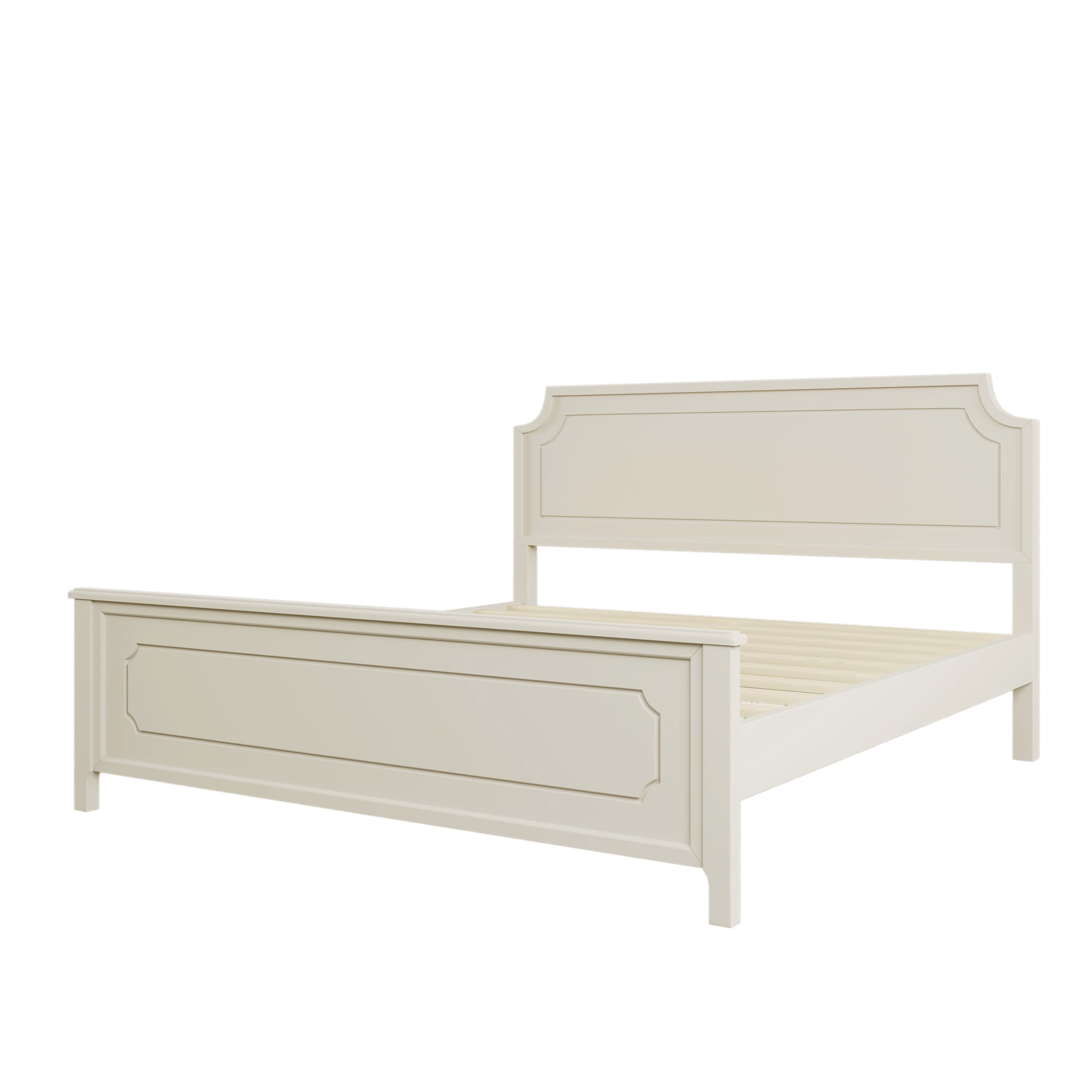 Resenkos 3 Pieces Solid Wood Bedroom Furniture Set King Size Platform Bed, Nightstand and Dresser Milky White Resenkos 3 Pieces Solid Wood Bedroom Furniture Set King Size Platform Bed, Nightstand and Dresser Milky White