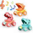 thumbnail image 2 of Dinosaur Pull Back Cars Juego De 8 Luces Intermitentes Y Dino Roar Music Dinosaur Toy Para Niños Regalos De Cumpleaños De Navidad Minnieouse FN008334-03, 2 of 6
