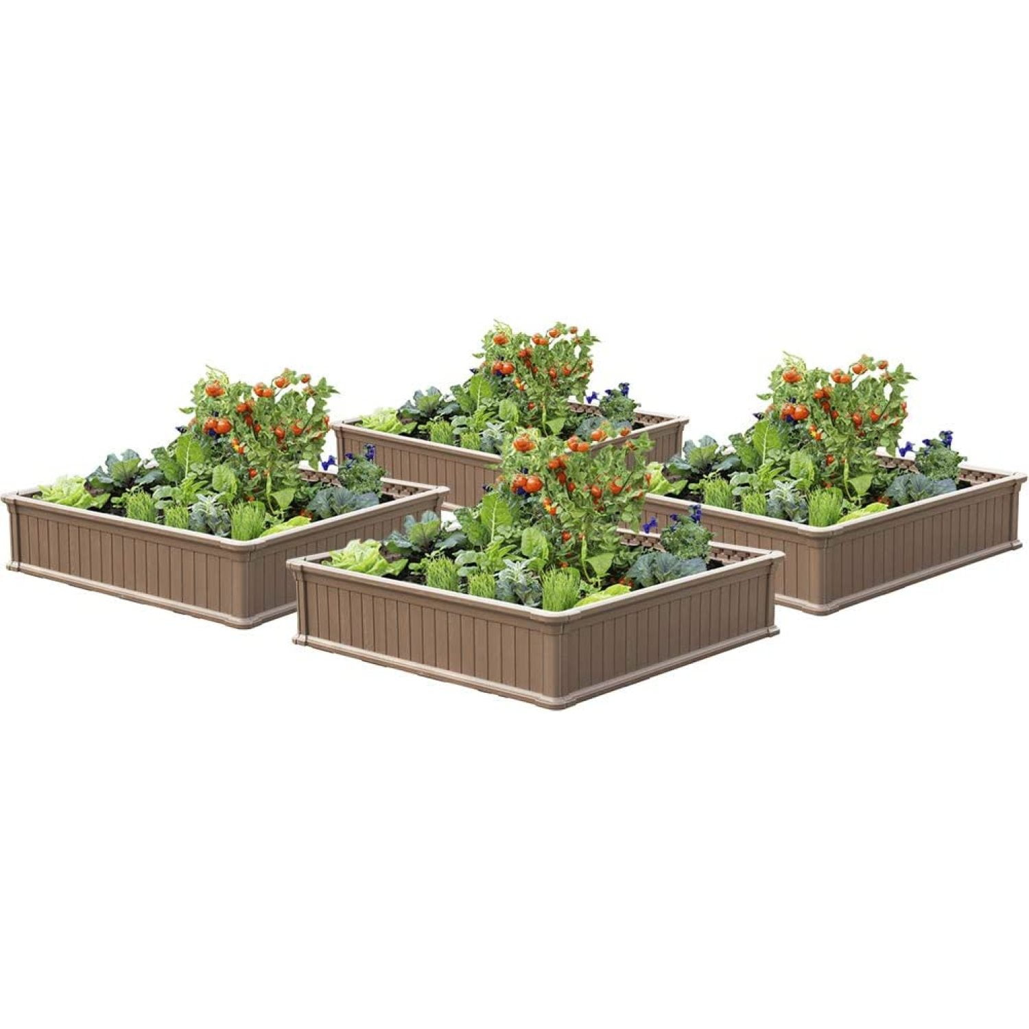 Modern Home Raised Garden Bed Kit Stackable Modular Flower/Planter