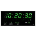 thumbnail image 1 of Reloj ElectróNico con Calendario Perpetuo LED Reloj de Pared Digital Alarma Cada Hora Timbre Temperatura Relojes de Mesa Oficina Casa Verde, 1 of 5