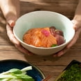 thumbnail image 2 of 8 Inch Ceramic Ramen Bowl Set of 2, 40oz Japanese Bowls with Spoons & Chopsticks,Durable,Microwave & Dishwasher Safe,Perfect for Ramen,Pho,Salad,Soup,Noodles，Mixing bowls（Blue Topaz）, 2 of 9