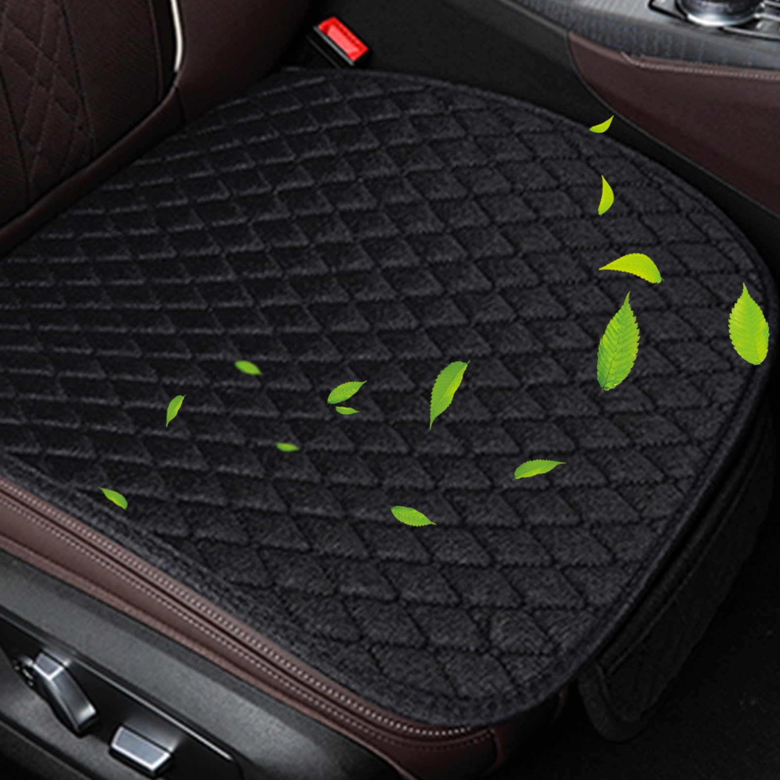 Yatlte Linen Car Seat Covers Cushion with Storage Pocket, Luxury Include Front Car Seat Protector and RearCar Seat Cushion, Compatible with 95% Vehicles, Fit for Cars Truck SUV