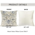thumbnail image 2 of Boho Pillow Covers 18x18 Inch Geometric Tribal Carpet Pattern Throw Pillows Covers Set of 2 Yellow Blue Distressed Vintage Outdoor Decorative Cushion Covers, 2 of 6