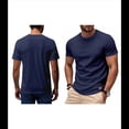 thumbnail image 3 of Camiseta de Viscosa de Bambú para Hombre, Ultra Suave, , Refrescante, Cuello Redondo, Informal, Básica Azul Marino XL, 3 of 6