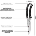 thumbnail image 4 of Kitchen Scissors, All Purpose, Heavy Duty Poultry Shears for Chicken Food Meat, Spring-loaded Steel Handle, 4 of 8