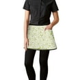 thumbnail image 3 of Men Women Aprons with Pockets Work Waist Apron Green Daisy Half Apron, 3 of 6