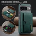 thumbnail image 2 of Allytechgroup Wallet Case for Google Pixel 9 / 9 Pro, PU Leather Wallet Case with Detachable Cards Holder Kickstand Support Wireless Charging Shockproof Protective Bumper for Women Men, Green, 2 of 11
