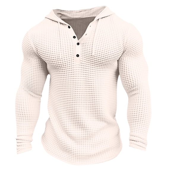 Admvng Mens Sweatshirt Pullover Hoodie Pocket Solid Color Half Zip Long Sleeve Hoodless Casual Outwear Jackets, Size M-3XL