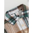 thumbnail image 5 of GXFC Toddler Baby Boys Fall Jacket Newborn Long Sleeve Button Plaid Print Outerwear Toddler Spring/Fall Lightweight Coat Top 6M-5T, 5 of 8