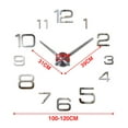thumbnail image 2 of Large Frameless DIY Wall Clock Kit - 40-48 Inch Adjustable 3D Mirror Number Stickers, Silent Quartz Movement for Living Room, Bedroom, Office Decor (Gold, 100-120cm), 2 of 10
