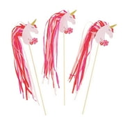 Valentine Unicorn Wands - Apparel Accessories - 6 Pieces