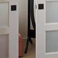 Pocket Door Lock, Matte Black Contemporary Privacy Square Pocket Door