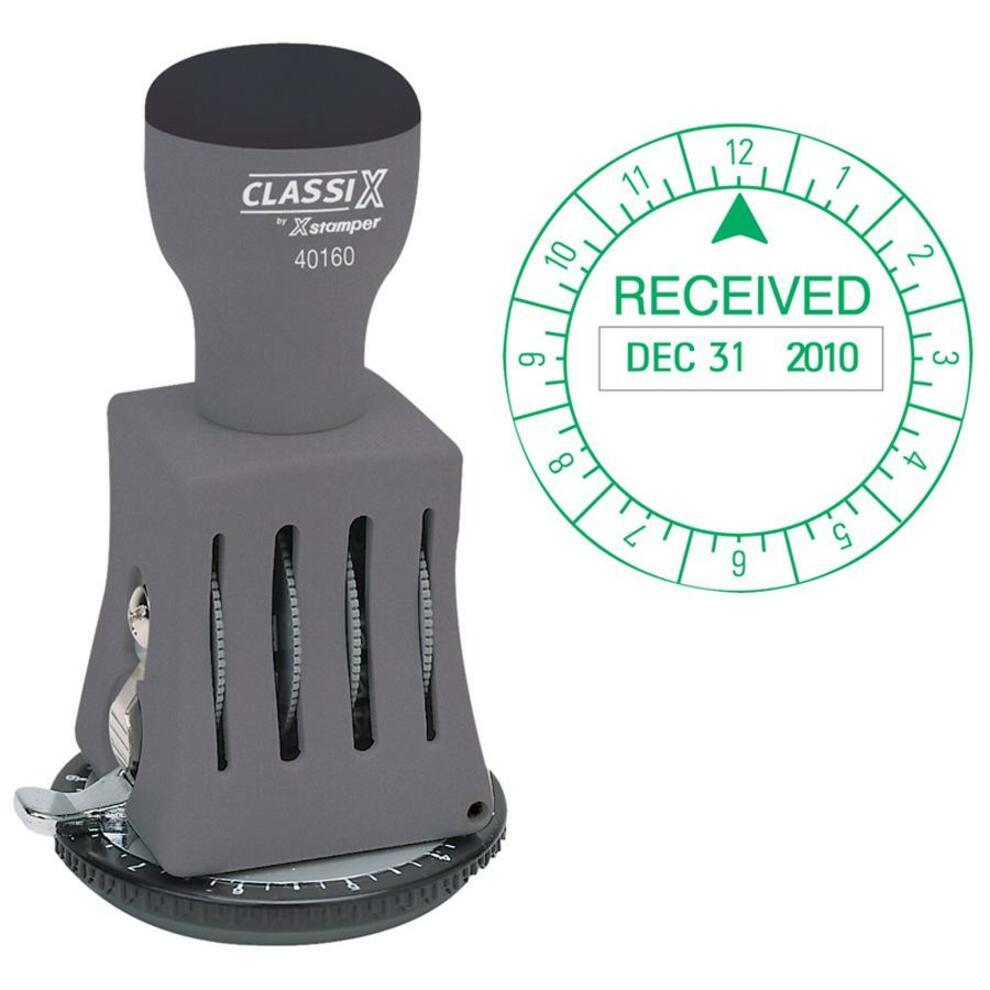 Xstamper ClassiX Traditional Rotary Message/Date and Time Stamp
