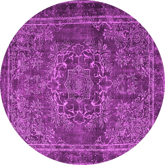 Ahgly Company Indoor Round Persian Pink Traditional Area Rugs, 4' Round