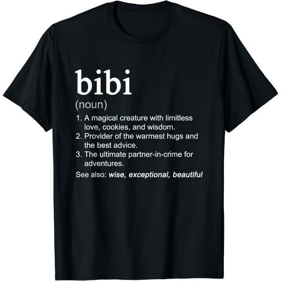Bibi Definition Funny Mother's Day Noun Grandma T-Shirt