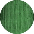thumbnail image 1 of Ahgly Company Indoor Round Abstract Emerald Green Contemporary Area Rugs, 3' Round, 1 of 4