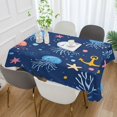 thumbnail image 2 of Yayeee Tablecloths 60" x 120" Rectangle Wrinkle Resistant Party Table Cover, Blue Jellyfish, 2 of 8