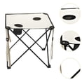 thumbnail image 6 of figatia Foldable Camping Table Picnic Table with 2 Cup Holders Ultralight Portable Outdoor Table for Garden Beach Yard Patio Barbecue, 6 of 8