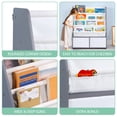 thumbnail image 6 of Mallboo Childrens Bookshelf Kids Sling Book Rack with Two Storage Boxes and Toys Organizer Shelves, Gray, 1 Pack, 33.46 x 27.56 x 11.81 in, 6 of 7
