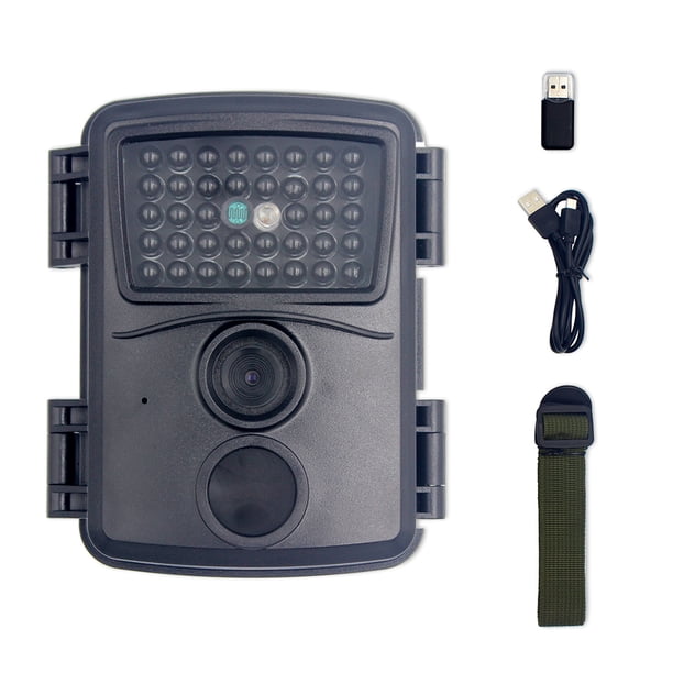 Cámara de caza Cámara de rastro gran angular impermeable 1080P Cámara de visión nocturna para vigilancia en interiores y exteriores Guardurnaity OD001958-00B