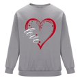 thumbnail image 6 of QUNYINEY Valentine's Day Men's Sweatshirts Gray Crew Neck Casual Long Sleeve Tops Love Heart Loose Drop Shoulder Pullover Sweatshirt, 6 of 6