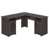 Bowery Hill 60" L-Shaped Corner Desk in Heather Gray