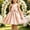 Beige, variant on Girls' Satin Sleeveless Formal Party Dress, Square Neck, Large Bow Decor, Flared Swing Midi Skirt, Flower Girl Style, Suitable For Wedding Ceremonies, Birthday Banquets Purple 1-2 Years