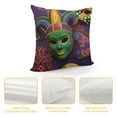 thumbnail image 4 of Heduofu Mardi Gras Throw Pillow Covers Mardi Gras Beaded Necklace Sofa Carnival Party Decor Pillowcase Back Cushion Cover White, 4 of 5