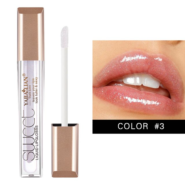 Fiudx Brillo de Labios Brillante, Delicioso Color de Labios Color Miel, Aplicación Cómoda con Pincel Suave, Textura Transparente Superpuesta, Creación Versátil de Labios Brillantes, Uso Unisex para E