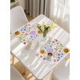 thumbnail image 5 of Sunflower Placemats Set of 12, Colorful Flowers Summer Botanical Watercolor Placemats for Dining Table, Place Mats for Kitchen Tabletop, Waterproof Wipeable Dining Table Mats Set, 5 of 9