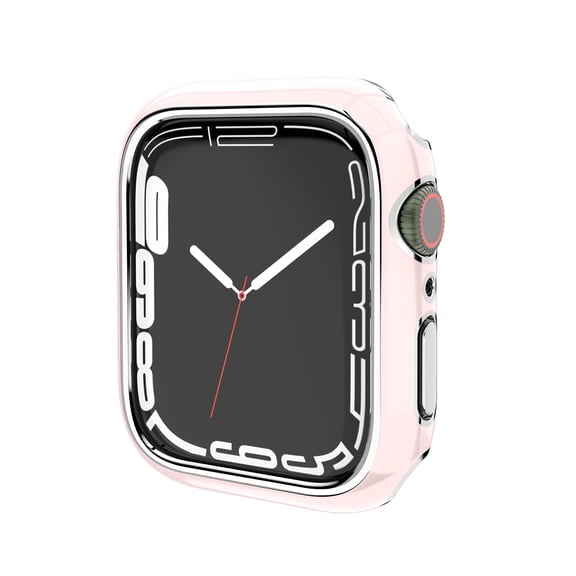 Compatible for Apple Watch Case Series 3/2/1 38mm [NO Screen Protector], Hard PC Plating Bumper Frame Shockprooof Lightweight Protective Case Cover for iWatch Series 3/2/1 38mm, Pink/Silver