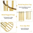 thumbnail image 5 of Hi loPres 71" Luxury Modern 8-Person Dining Table Set, Oval Tempered Glass Top with Black PU Gold Legs Chairs, Kitchen Furniture for Family Gathering, 5 of 10
