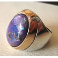 thumbnail image 3 of Purple Copper Turquoise Mens Ring, Natural Copper Turquoise, Silver Jewelry, 925 Silver Ring, Birthday Gift, Heavy Mens Ring, Arabic Design, Ottoman Style Ring, Christmas, Turkey Mens Signet Ring, 3 of 6