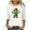 White-Shirts, variant on Inverlee Women's St Patrick's Day 3/4 Sleeve Plus Size Tops Irish Themed Cute Gnome Print Round Neck Blouse Trendy Casual Festive Four Leaf Clover Shirts