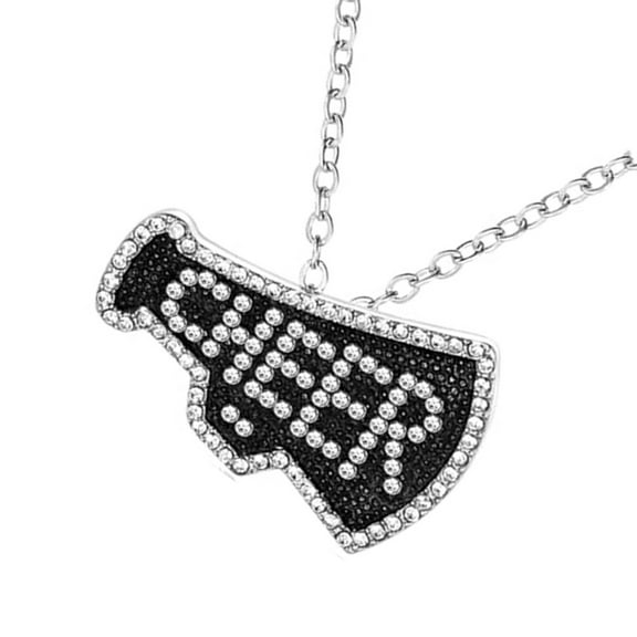 RUISINERY Sparkling Diamonds Cheering Megaphone Pendant Necklace For Sports Enthusiasts And Cheerleaders Lightweight Jewelry