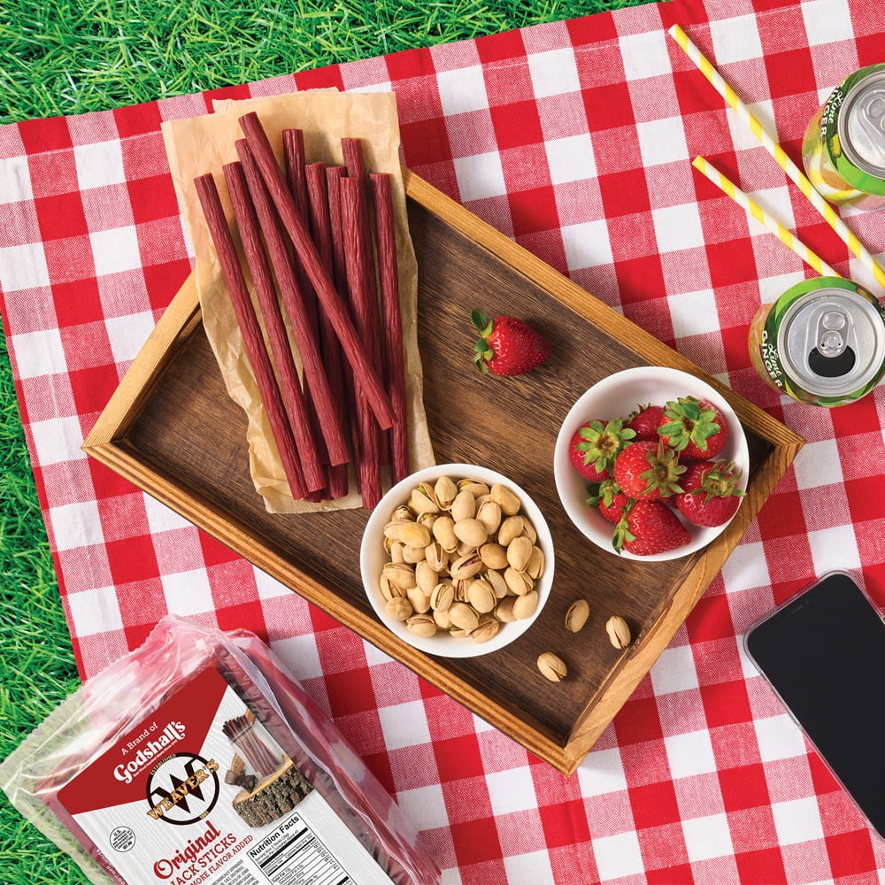 Weaver’s Original Snack Sticks (80 mild flavored 7" beef and chicken snack sticks per 40oz bag)