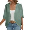 Women's Open Front Bolero Shrug Half Sleeve Cropped Cardigan Lightweight Summer Eyelet Kimono Cover Ups