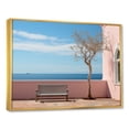 thumbnail image 2 of Designart "Dreamy Pink And Blue Coastal Getaway I" Coastal Floater Framed Canvas Art Print, 2 of 5