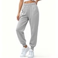 thumbnail image 3 of Joggers for Women Plus Size Casual Sweatpants Lightweight Pullover Elastic Waist Track Pants Comfy Loose Lounge Trousers with Pockets, 3 of 5