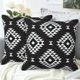 thumbnail image 4 of Throw Pillow Covers Black and White Pillow Covers 16x16 Inch Set of 2 Throw Pillows Decorative Pillow Cases Cushion Covers for Bedroom Livingroom Sofa Farm House, 4 of 6