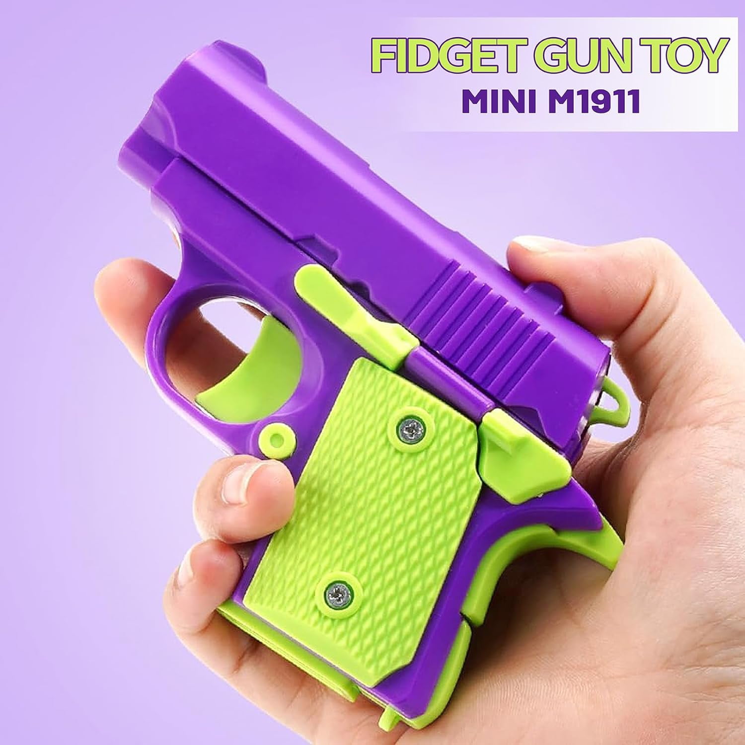  1911 3D Printed Small Pistol Toys, Stress Relief Pistol Toys  for Adults, Suitable for Relieving ADHD, Anxiety, Suitable Toys for Adults  and Kids Best Gift for Friends(Blue*WVhite) : Toys & Games