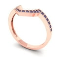 thumbnail image 2 of 0.25 ct Brilliant Round Cut Simulated Tanzanite 14k Rose Gold Stackable Band SZ 9, 2 of 6