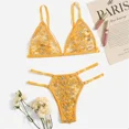 thumbnail image 3 of Sujetador de encaje Sexy para mujer, ropa interior sin costuras, Bralette, lencería ultrafina, conjuntos de bragas, 3 of 5