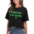 thumbnail image 3 of Camisa corta para el Día de San Patricio para mujer Kiss Me I'm Irish, 3 of 6