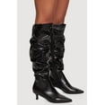 thumbnail image 2 of Women's Pointy Toe Side Zip Kitten Heel Slouch Boots, 2 of 3