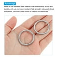 thumbnail image 4 of Unique Bargains 1" Seamless Metal O Rings, 6 Pack 304 Stainless Steel O-Ring Solid Round Rings for Macrame, DIY Craft,3x25mm, 4 of 5