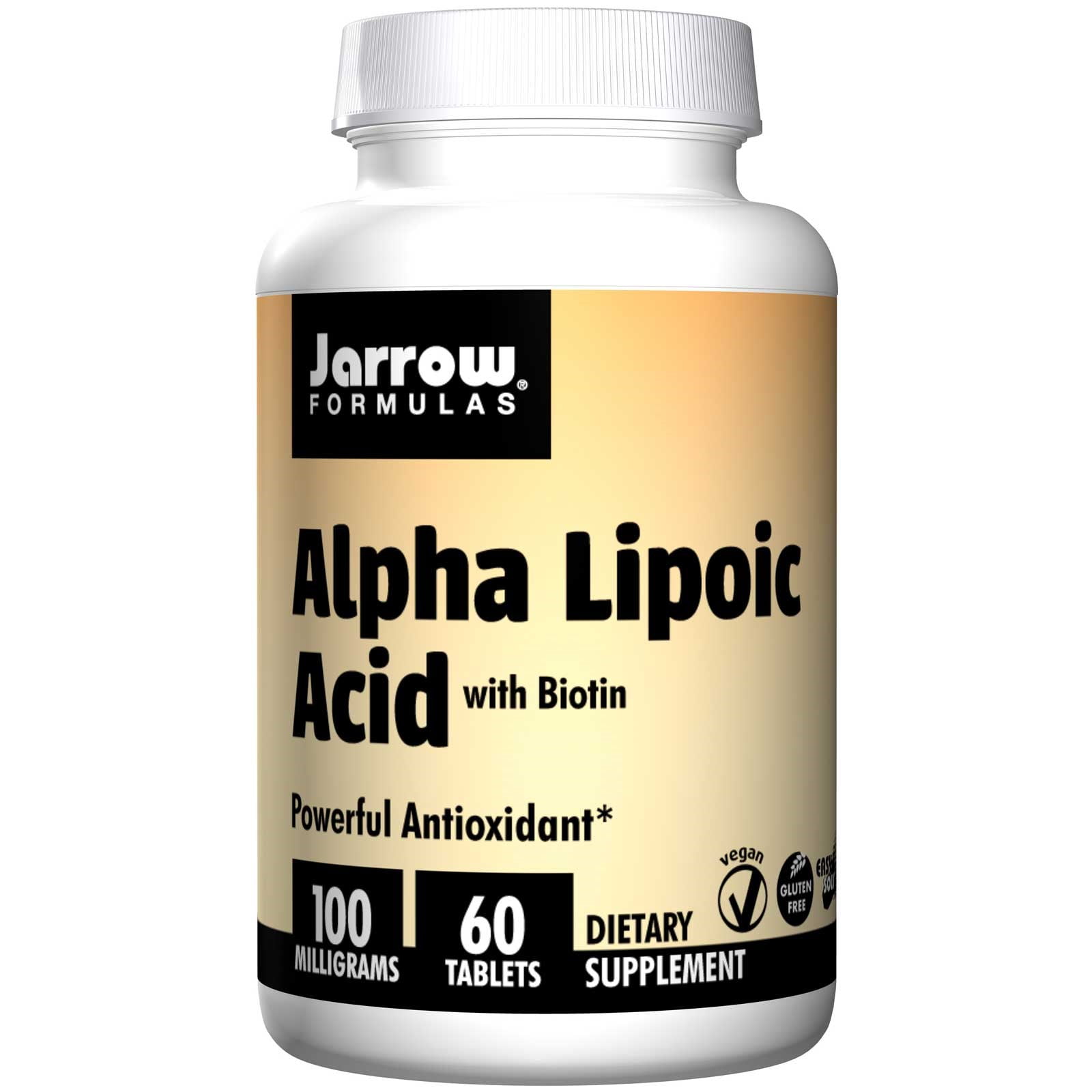 Buy Jarrow Formulas Alpha Lipoic Acid, Powerful Antioxidant, 100 mg, 60 Tab...