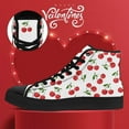 thumbnail image 2 of CoolcustomMen's Valentine's Day Cherry-Themed High-Top Sneakers with Cherry Pattern (Berties/Cheeries), Lace-Up Ankle Footwear for Streetwear, & Daily Wear - Rubber Sole & Fabric Upper Casual Shoes, 2 of 10