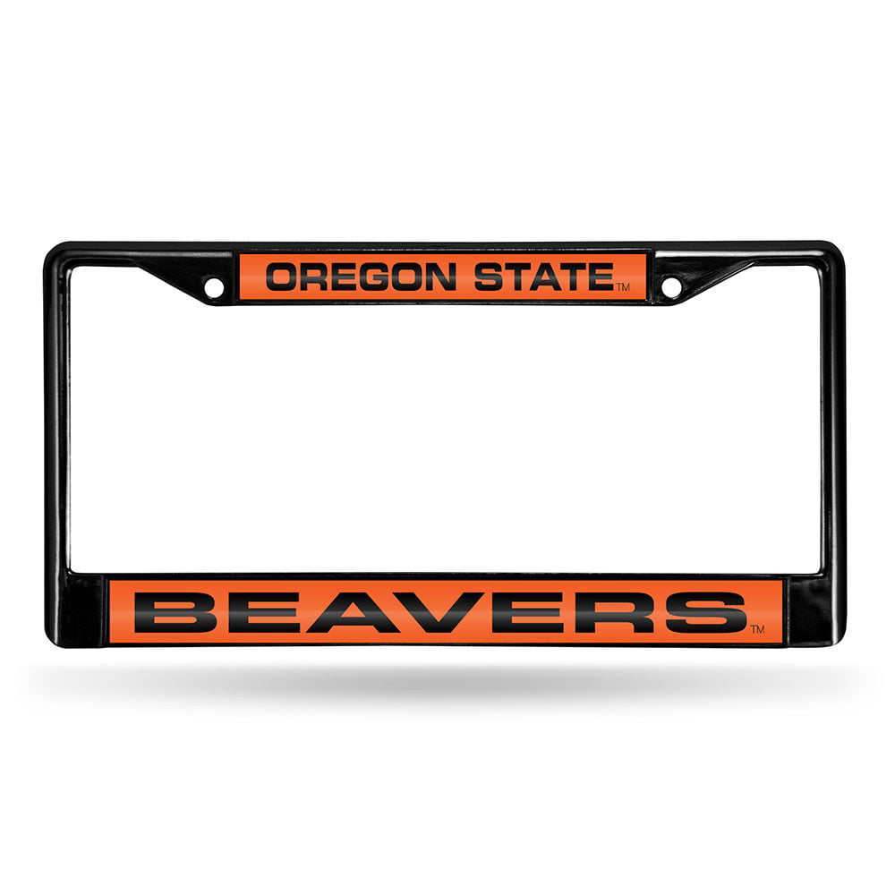 Oregon State Beavers NCAA Rico Industries Laser Inlaid Metal License Plate Tag 